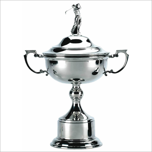 Brass Finish Nickle Plated Trophy Cup