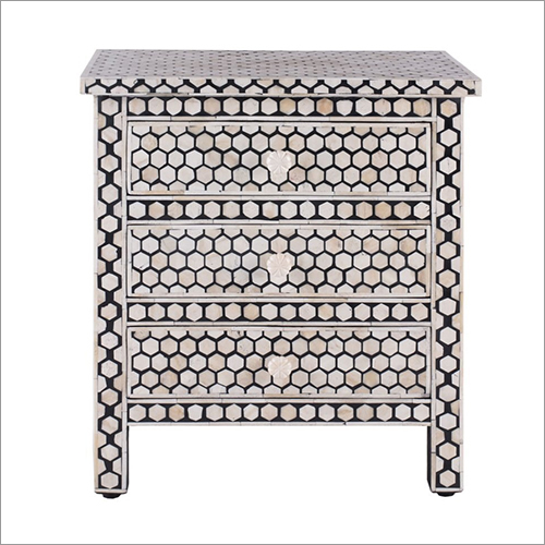 Water Resistance 3 Drawer Inverse Honeycomb Bedside