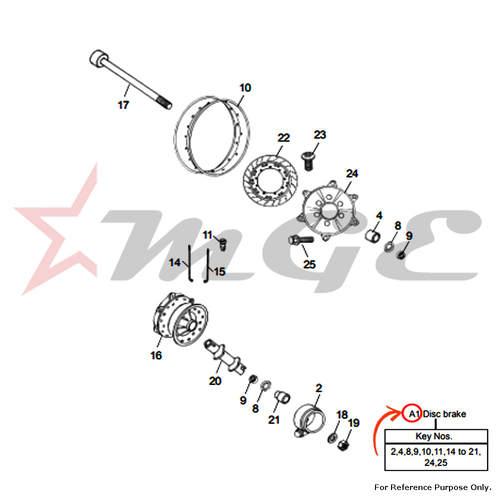 Front Wheel Assembly For Royal Enfield - Reference Part Number - #147283