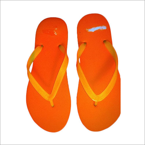 Rubber Ladies Orange Slippers