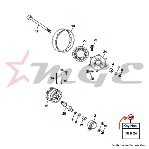 Front Hub And Adaptor Plate Kit For Royal Enfield - Reference Part Number - #597273