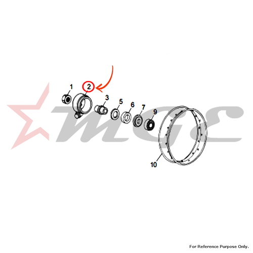 Speedo Hub Drive Assembly For Royal Enfield - Reference Part Number - #144571/B