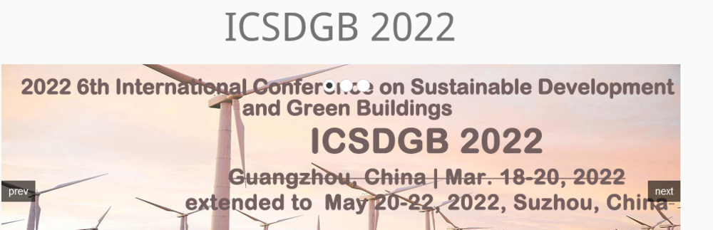 International Conference on Sustainable Development and Green Buildings