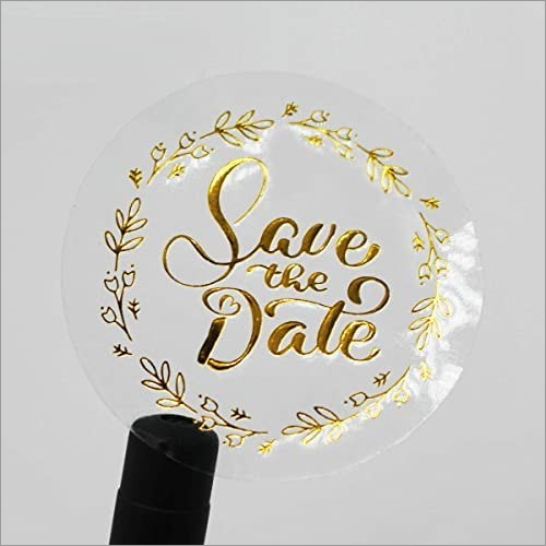 Customized Transparent Sticker With Golden Foil