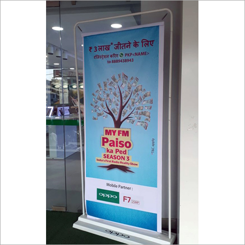 Promotional Printed Roll Up Standee - Canvas Material, Available in Various Sizes, Durable and Foldable Design