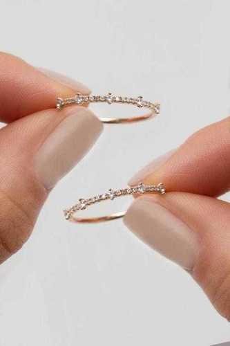 Real Diamond And Marquise Designer Ring (2 Pcs)