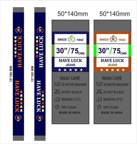WOVEN SIZE LABLE  LOOP LABEL