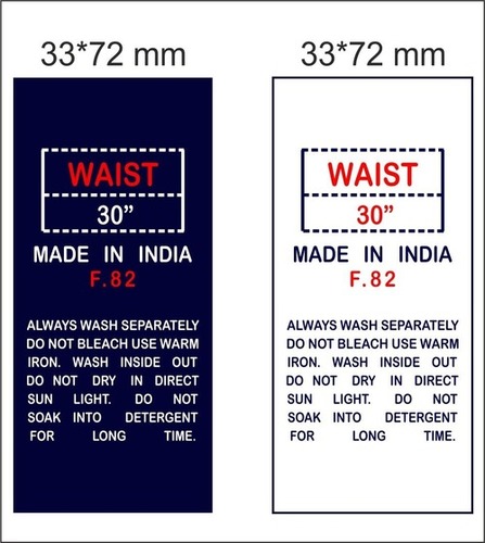 Woven Size Label