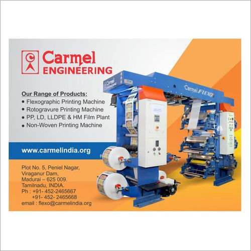 Roll To Roll Flexographic Printing Machine