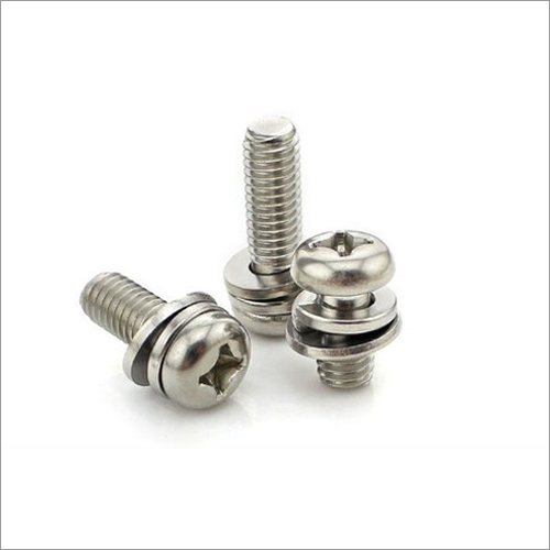 Galvanized Pan Phillips Head Screw With Washer And Spring Washers at