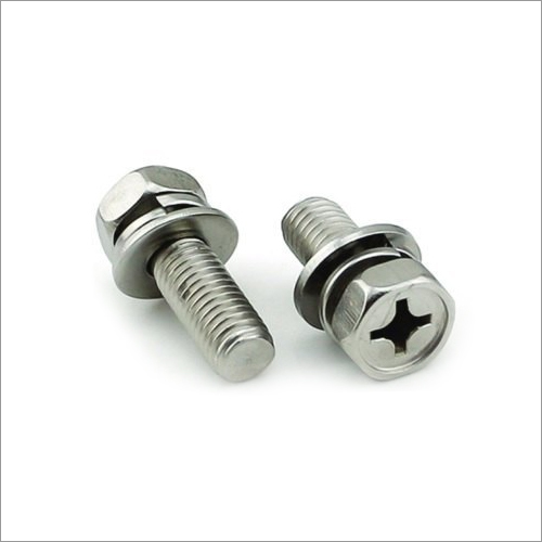 Philips Hex Head with Washer And Spring Washer Attached Screws