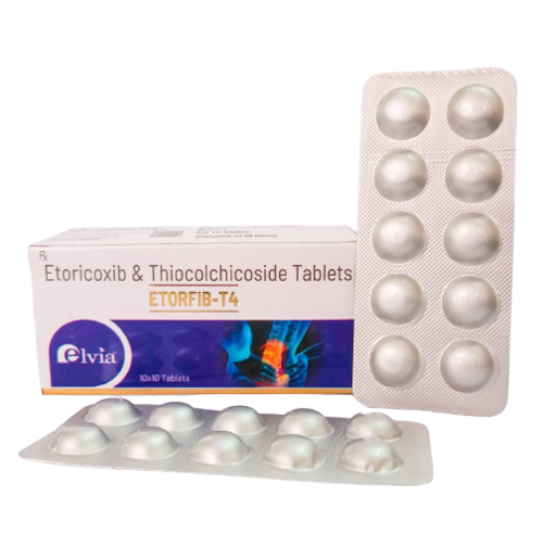 Etoricoxib 60 mg Thiocolchicoside 4 mg Tablet By ELVIA CARE PVT. LTD.