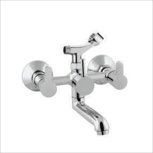 Wall Mixer With Hand Shower Arrangement With Crutch