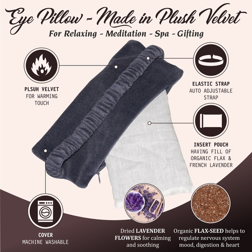 Eye Pillow with organic flax seed and French lavender