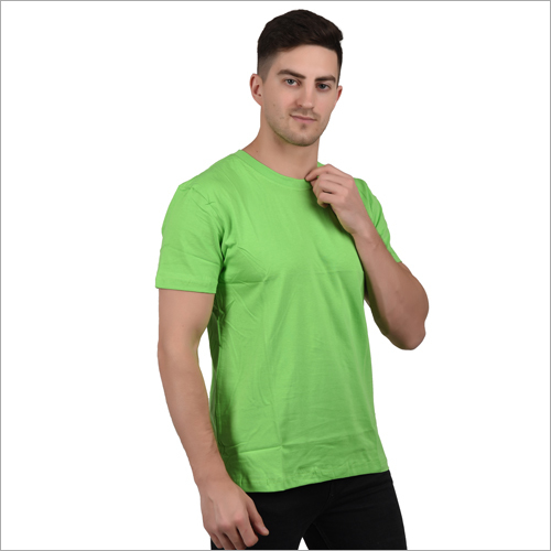 Mens Plain  Green T Shirts