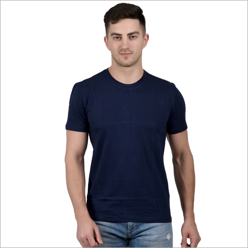 Mens Plain Blue T Shirts