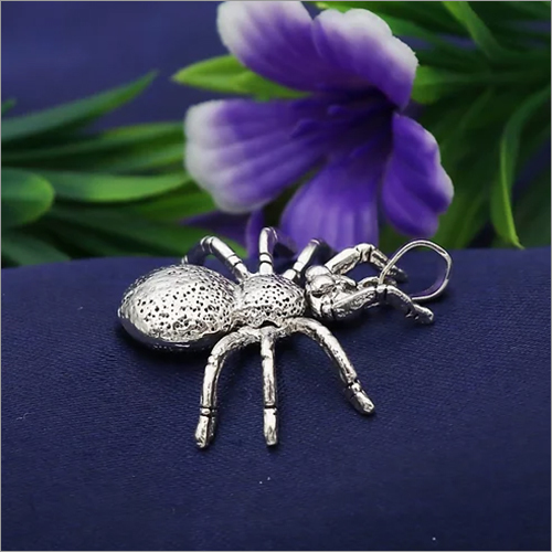 Halloween Gothic Spider Silver pendant