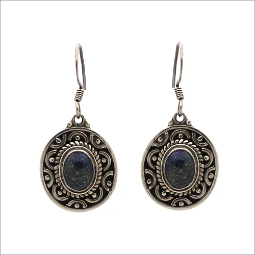 Lapis Lazuli Tribal Earring