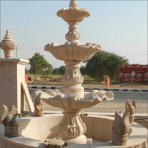 Cream Decorative Sandstone Fountain