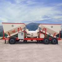 Mobile Concrete Plant - Metal, Towable Chassis | Automatic, Efficient, Industrial Use