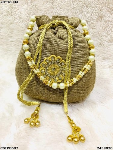 Designer Evening Jute Potli Batua Bag