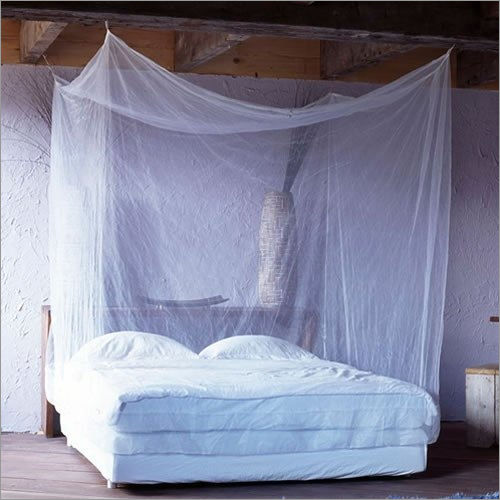 White Poly Cotton Hanging Mosquito Bed Nets