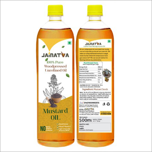 500 Ml Cold Pressed Mustard Oil Purity: 100%