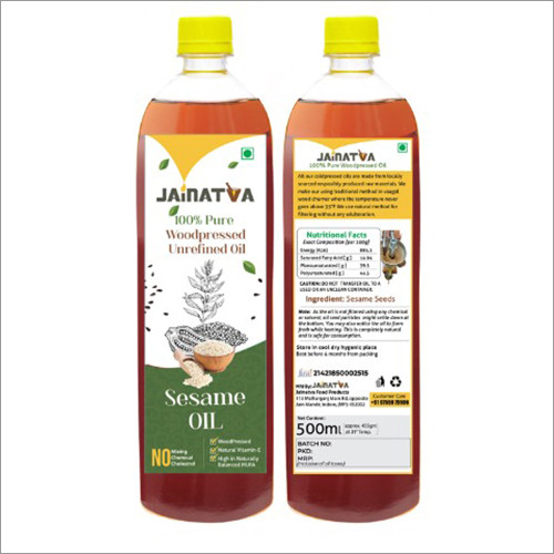 500 Ml Cold Pressed Sesame Oil Purity: 100%