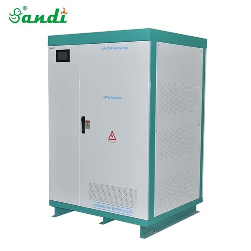 SANDI 384V 200AH 76.8KWH LiFePo4 batteries with BMS system