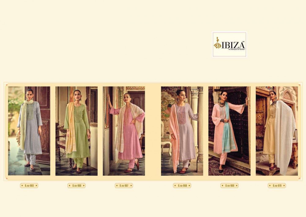 Ibiza Suits Elite Jam Silk With Weaving Pattern Straight Suits Catalog