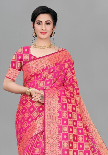 TM1103 Soft Lichi Silk Cloth Beautiful Rich Pallu Jacquard Work Saree Catalog