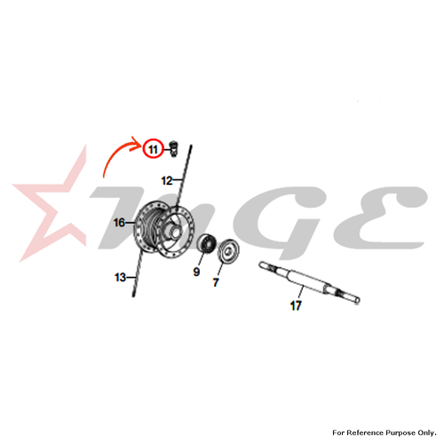 Spoke Nipples For Royal Enfield - Reference Part Number - #110349