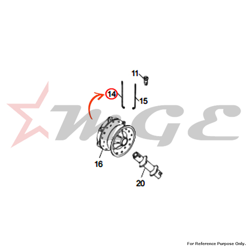 Spokes, Long For Royal Enfield - Reference Part Number - #560502/D