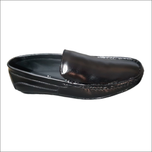 Black Leather Loafers Shoe