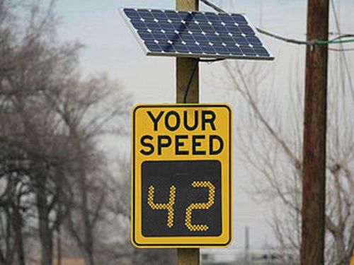 Solar Speed Sign Board