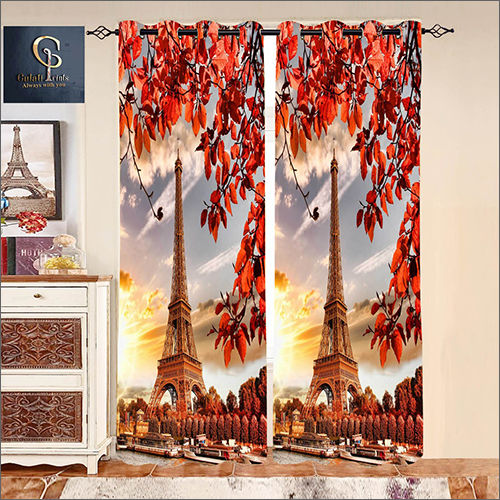 Eiffel Tower Digital Printed Curtains