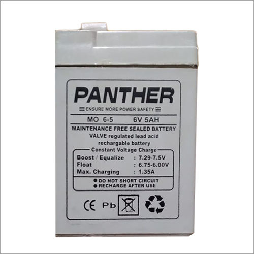 6V 5AH Maintenance Free Sealed Two Wheeler Battery