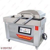 Double Chamber Vacuum Packaging Machine - Mild Steel, 520x540x150 Mm Chamber Size | Semi-automatic, 1 Year Warranty, Electric Drive Type, Human Machine Interface