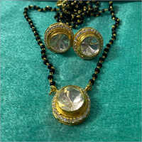 925 Silver Single Moissanite Mangalsutra Set Gender: Women