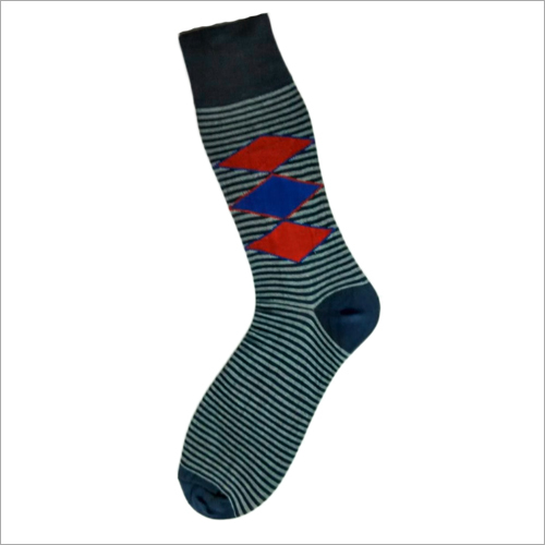 Multicolor Mens Cotton Striped Socks