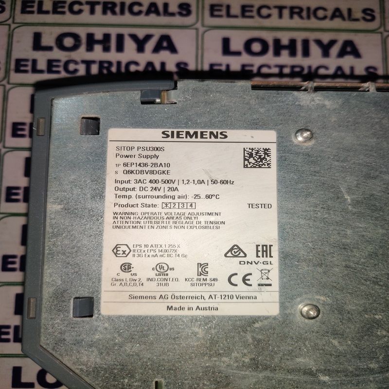 SIEMENS 6EP1436-2BA10 POWER SUPPLY