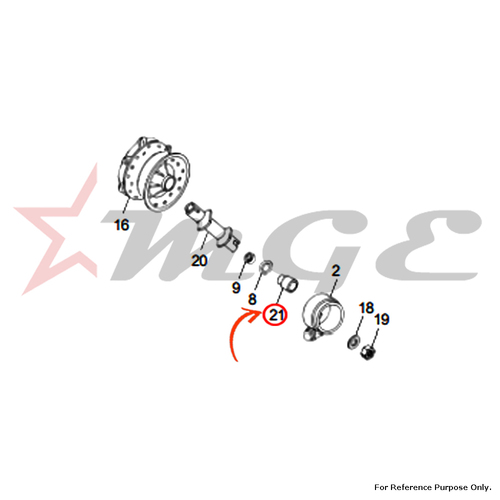 Spacer Disc Side For Royal Enfield - Reference Part Number - #593062/C, #560522/E