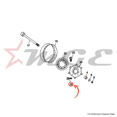 Hex Flange Bolt M8 X 25 For Royal Enfield - Reference Part Number - #560506/A