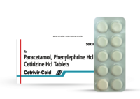 Cetrizine 5mg Phenylephirine 5mg and Paracetamol 325mg Tablet