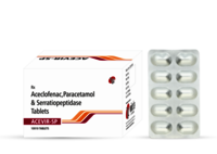 Aceclofenac 100mg Paracetamol 325mg and Serratiopeptidase 15mg Tablet