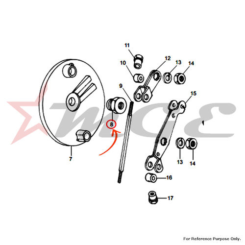 As Per Photo Nut For Royal Enfield - Reference Part Number - #140388/D