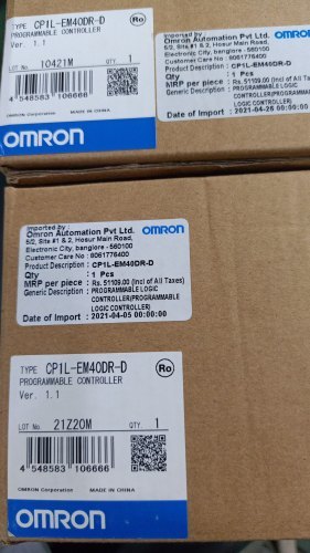 OMRON PLC CP1L-EM40DR- By TOX-IC TECHNOLOGIES PRIVATE LIMITED