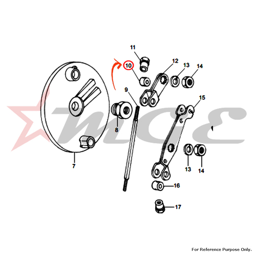 Trunion (LH Thread) For Royal Enfield - Reference Part Number - #142864/B