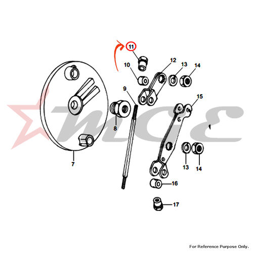 As Per Photo Nut - Link Rod (Lh Thread) For Royal Enfield - Reference Part Number - #142861/B