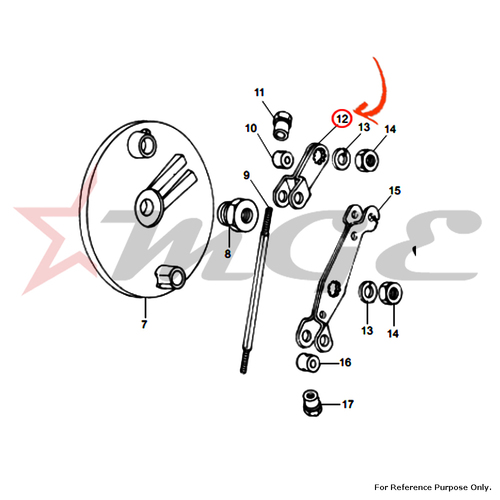 Operating Lever, Short For Royal Enfield - Reference Part Number - #142858/2
